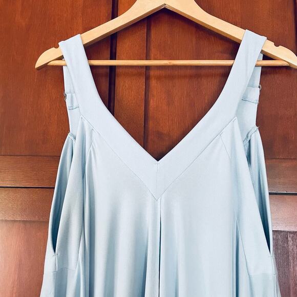 Free People Movement Seven Stars Onesie Wide Leg Boardwalk Blue Size Small NEW - Picture 4 of 12
